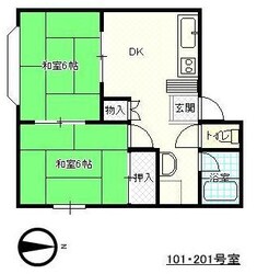 アークヴィレッジ開成E棟の物件間取画像